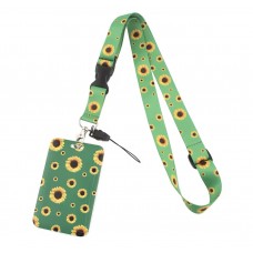 Lanyard Girasoles Incluye Tarjeta Portacredencial Llavero