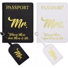 Set De Dos Porta Pasaporte Parejas Viajeros Amor Viajes