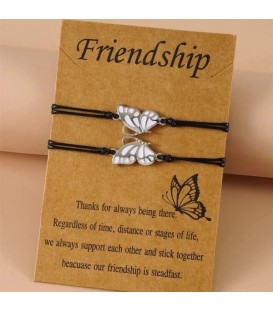 Collares Mariposas Mejores Amigos Bff Iman Set Pack Pareja